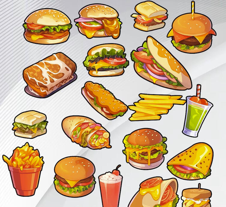 Fast Food: MagicVtuberShop - Etsy