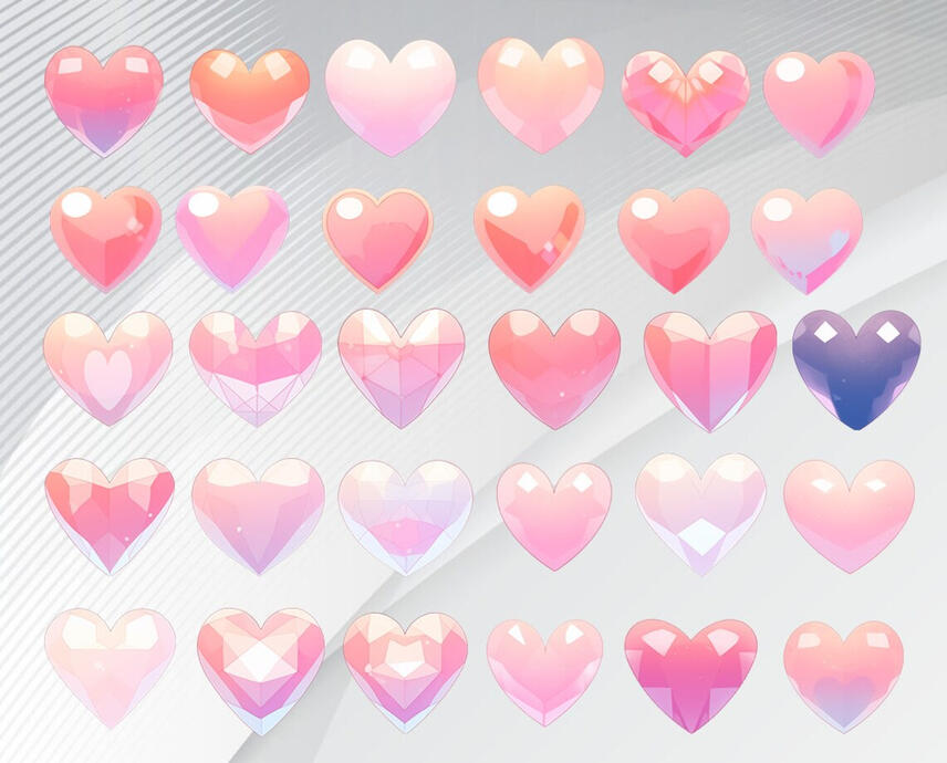 Hearts: MagicVtuberShop - Etsy