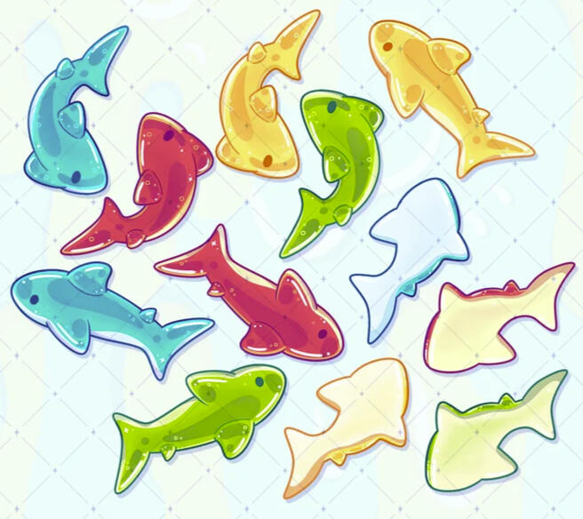 Gummy Sharks: KayBit - Etsy